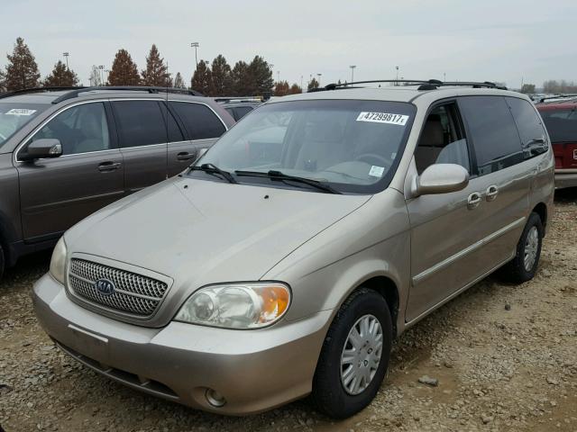 KNDUP132456707901 - 2005 KIA SEDONA EX TAN photo 9