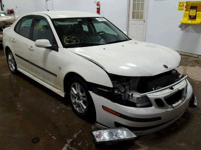 YS3FD49Y871100987 - 2007 SAAB 9-3 2.0T WHITE photo 1