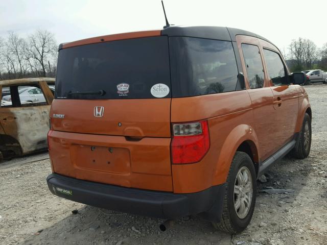 5J6YH28707L003055 - 2007 HONDA ELEMENT EX ORANGE photo 4