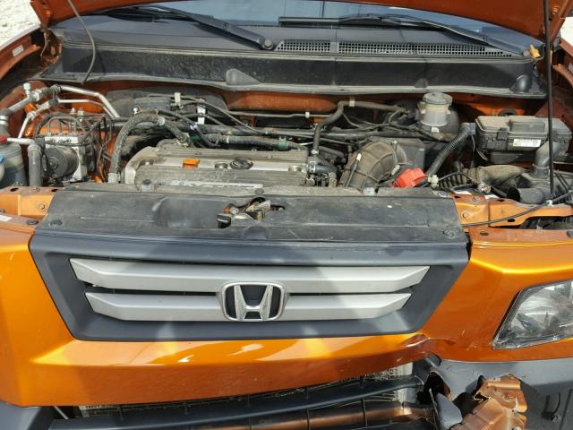 5J6YH28707L003055 - 2007 HONDA ELEMENT EX ORANGE photo 7