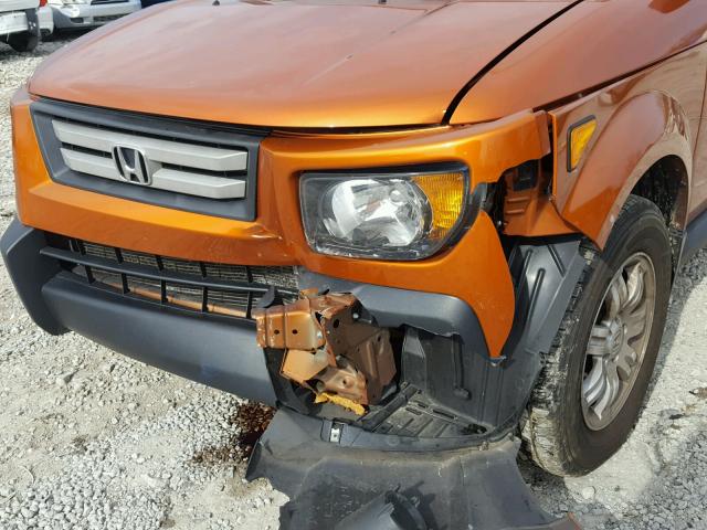 5J6YH28707L003055 - 2007 HONDA ELEMENT EX ORANGE photo 9