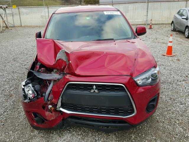 4A4AR3AU5EE026223 - 2014 MITSUBISHI OUTLANDER RED photo 9