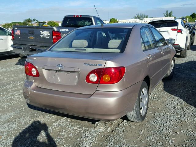 1NXBR32EX3Z046744 - 2003 TOYOTA COROLLA LE BEIGE photo 4