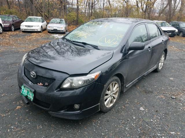 2T1BU40EX9C123680 - 2009 TOYOTA COROLLA BA BLACK photo 2