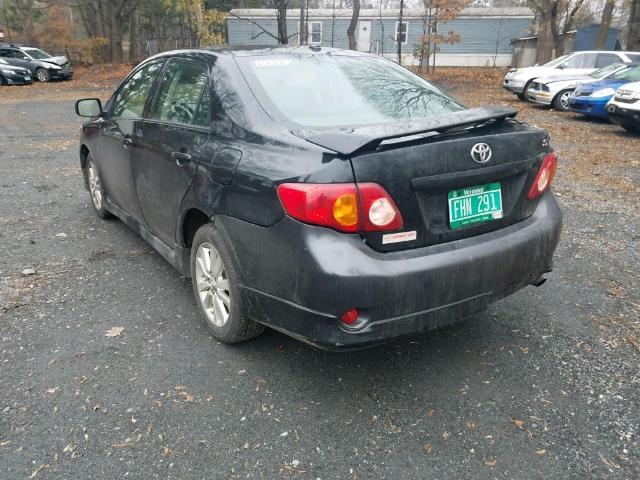 2T1BU40EX9C123680 - 2009 TOYOTA COROLLA BA BLACK photo 3