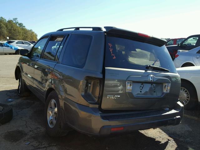 5FNYF28438B006599 - 2008 HONDA PILOT EX GREEN photo 3