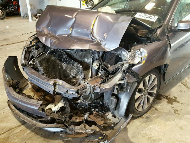 1HGCT1B77EA001606 - 2014 HONDA ACCORD EX GRAY photo 9