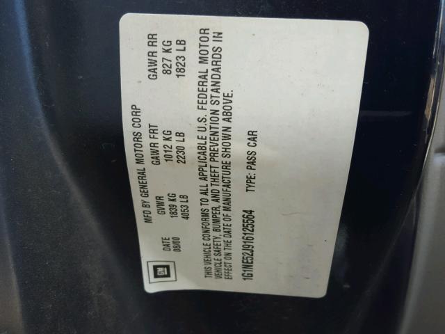 1G1NE52J916125564 - 2001 CHEVROLET MALIBU LS 蓝色 照片 10