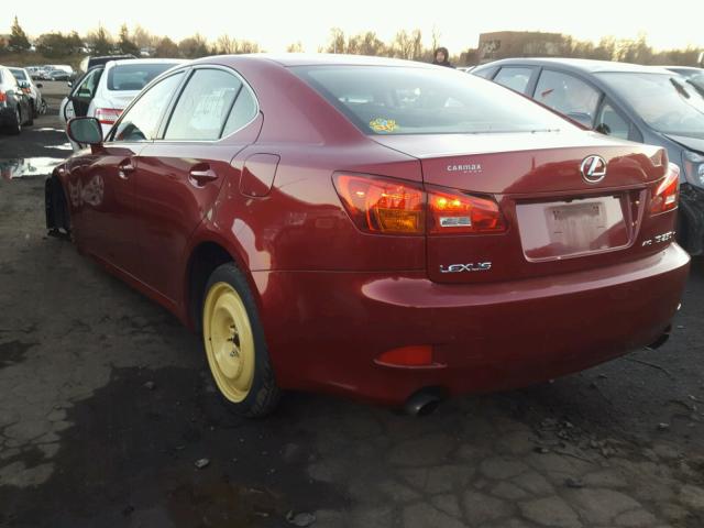 JTHCK262965007308 - 2006 LEXUS IS 250 RED photo 3