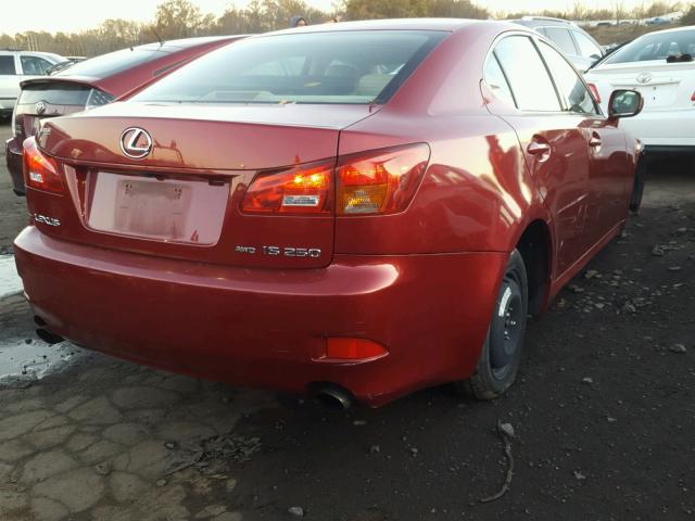 JTHCK262965007308 - 2006 LEXUS IS 250 RED photo 4