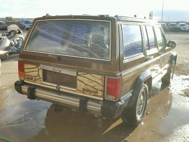 1JCML754XHT042620 - 1987 JEEP WAGONEER L BROWN photo 4