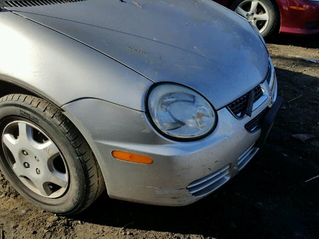 1B3ES26CX5D109628 - 2005 DODGE NEON BASE SILVER photo 9