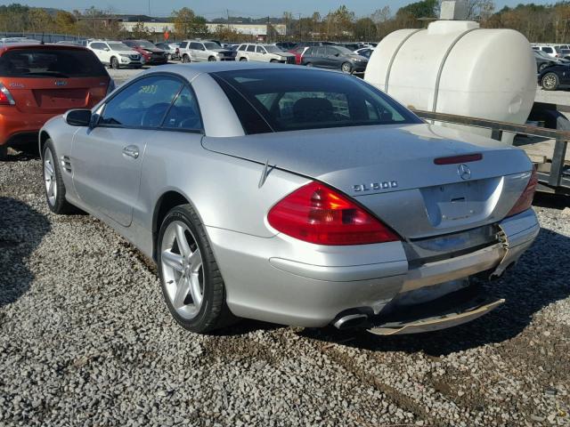 WDBSK75F25F099450 - 2005 MERCEDES-BENZ SL 500 SILVER photo 3