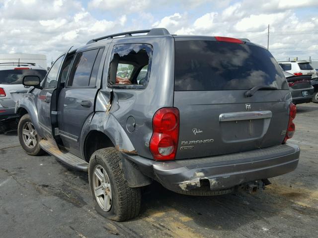 1D4HB58D75F510273 - 2005 DODGE DURANGO LI GRAY photo 3