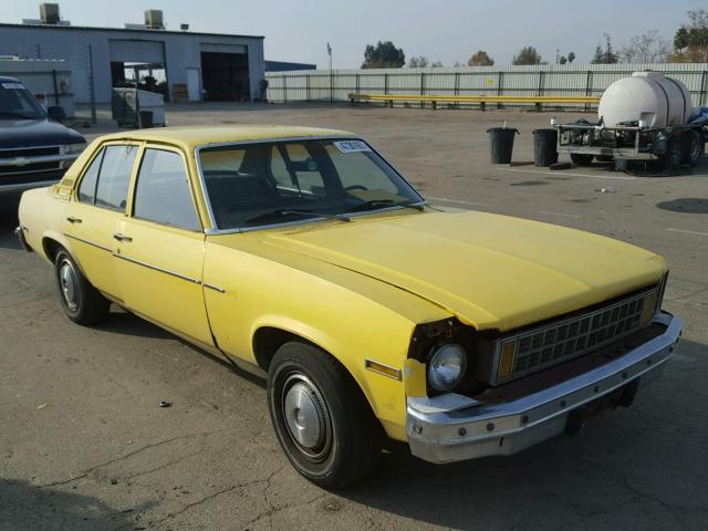 1X69U7L129155 - 1977 CHEVROLET NOVA YELLOW photo 1