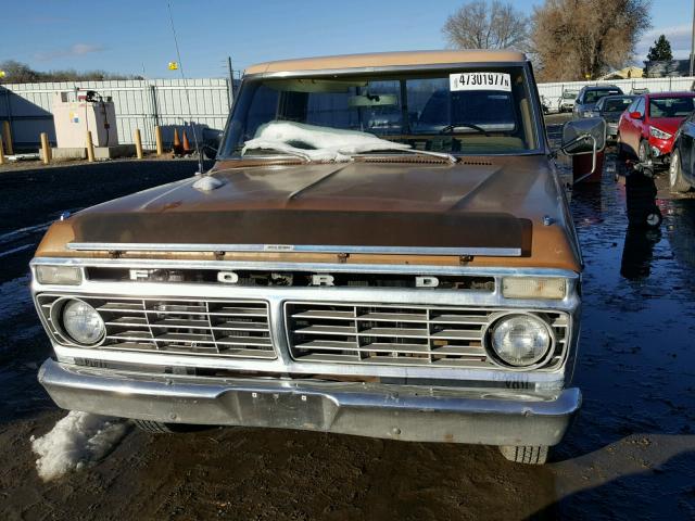 F10HRU80669 - 1974 FORD F-100 PU BROWN photo 9