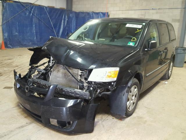 2D8HN44H58R120164 - 2008 DODGE GRAND CARA BLACK photo 2