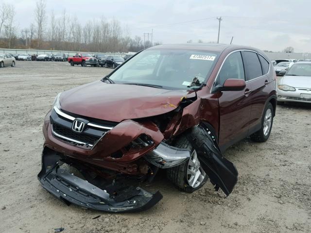 2HKRM4H59FH667244 - 2015 HONDA CR-V EX ORANGE photo 2