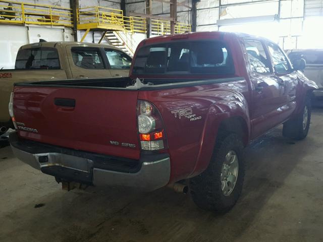 3TMLU4EN4AM048919 - 2010 TOYOTA TACOMA DOU RED photo 4