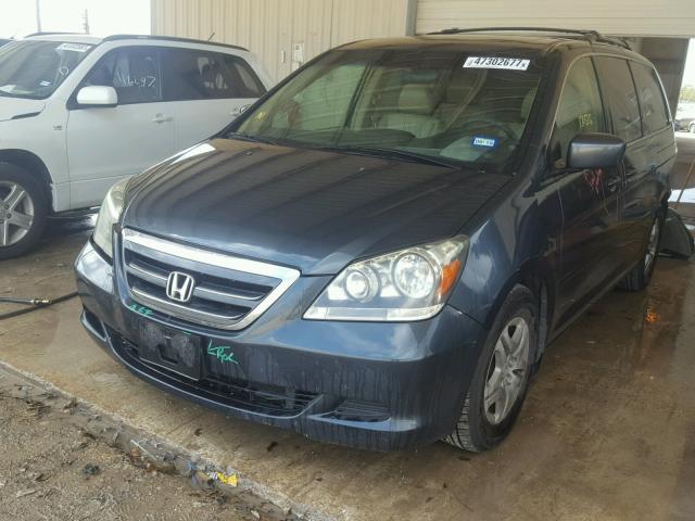 5FNRL38755B060673 - 2005 HONDA ODYSSEY EX CHARCOAL photo 2