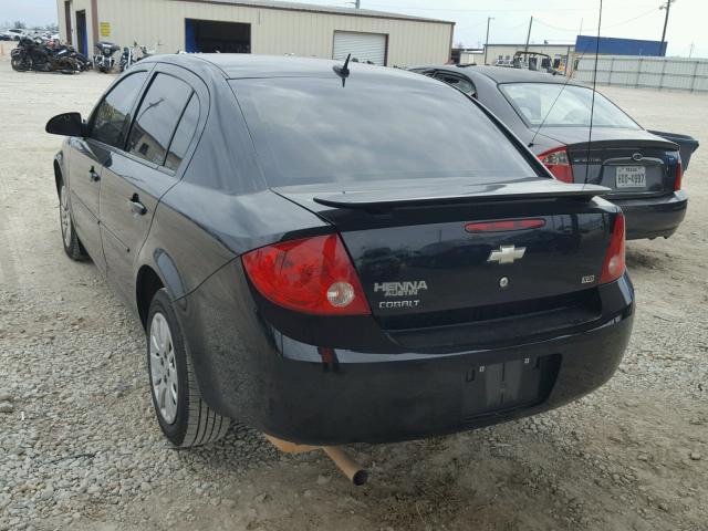 1G1AA5F59A7228940 - 2010 CHEVROLET COBALT LS BLACK photo 3