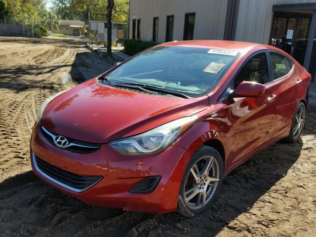 KMHDH4AE9CU315030 - 2012 HYUNDAI ELANTRA GL RED photo 2