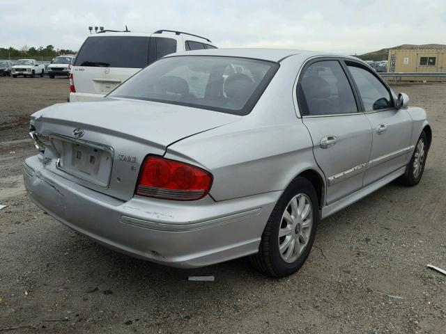 KMHWF35H64A036490 - 2004 HYUNDAI SONATA GLS SILVER photo 4