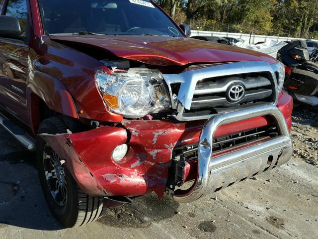 3TMJU62N55M001279 - 2005 TOYOTA TACOMA DOU RED photo 9