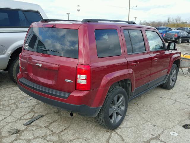 1C4NJRFB2FD121582 - 2015 JEEP PATRIOT LA BURGUNDY photo 4