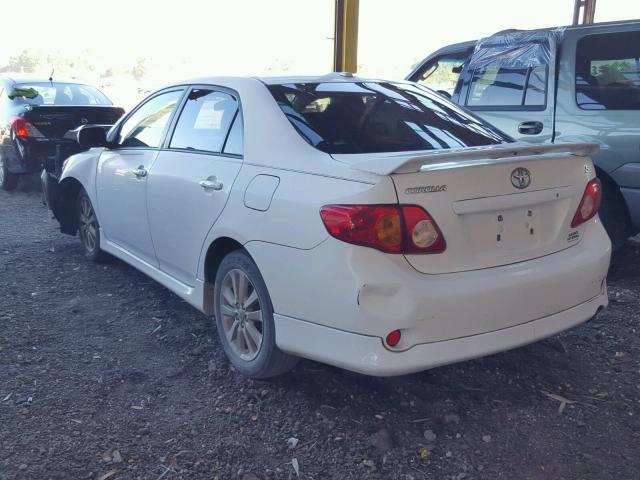 2T1BU4EEXAC500361 - 2010 TOYOTA COROLLA BA WHITE photo 3