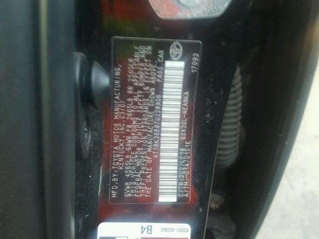 4T1BK36B87U228906 - 2007 TOYOTA AVALON XL Қара фото 10