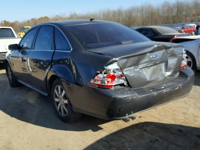 1FAHP24W38G102734 - 2008 FORD TAURUS SEL BLACK photo 3