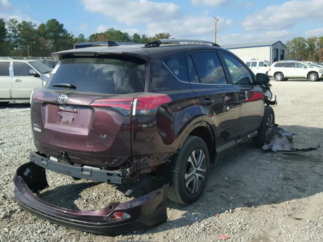 2T3ZFREV5HW379597 - 2017 TOYOTA RAV4 LE PURPLE photo 4