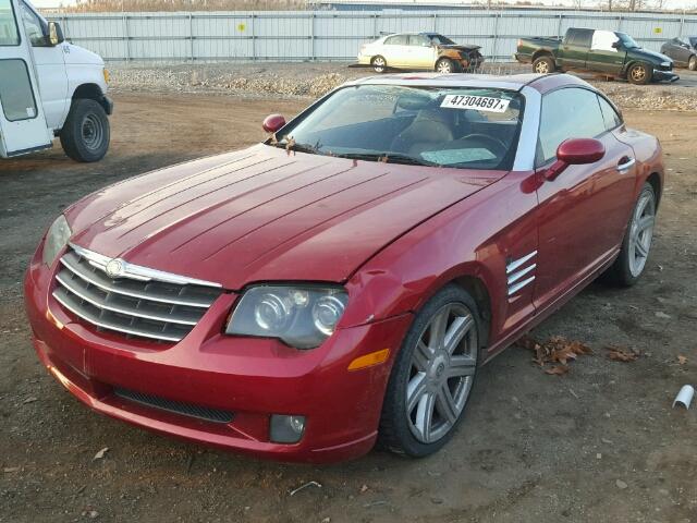 1C3AN69L04X015346 - 2004 CHRYSLER CROSSFIRE RED photo 2