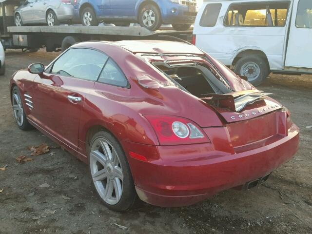 1C3AN69L04X015346 - 2004 CHRYSLER CROSSFIRE RED photo 3