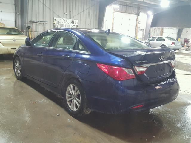 5NPEB4AC0BH221555 - 2011 HYUNDAI SONATA GLS BLUE photo 3