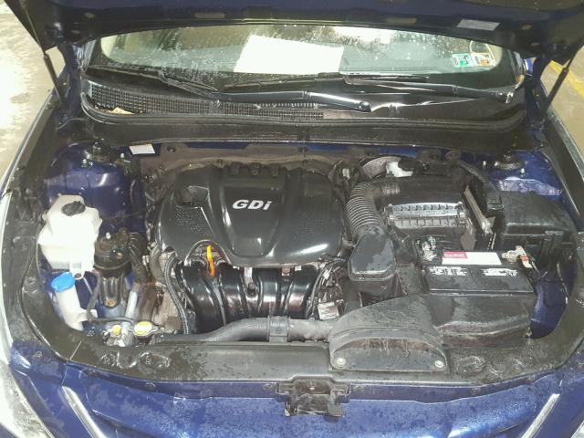 5NPEB4AC0BH221555 - 2011 HYUNDAI SONATA GLS BLUE photo 7