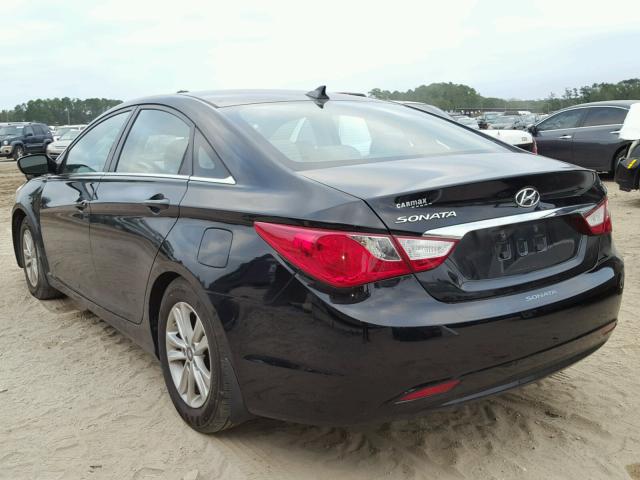 5NPEB4AC2DH626481 - 2013 HYUNDAI SONATA GLS BLACK photo 3