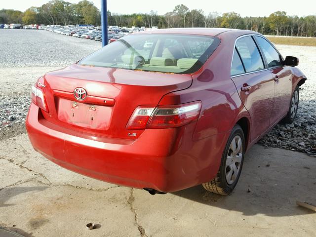 4T1BE46K57U130798 - 2007 TOYOTA CAMRY NEW RED photo 4