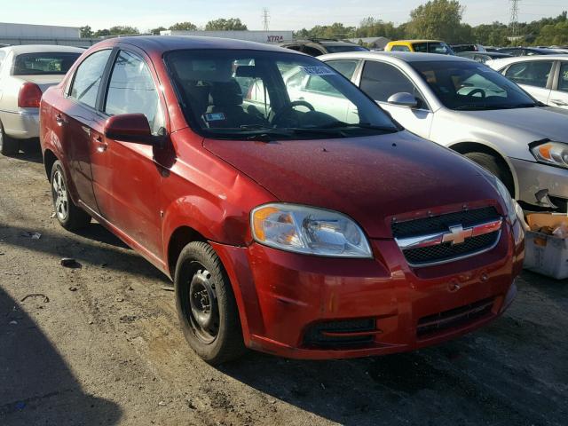 KL1TD56E39B376444 - 2009 CHEVROLET AVEO LS RED photo 1