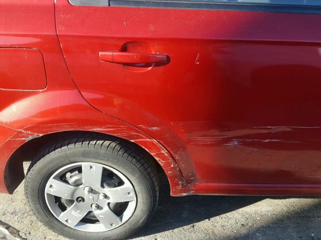 KL1TD56E39B376444 - 2009 CHEVROLET AVEO LS RED photo 9