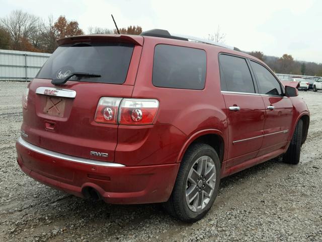 1GKKVTED7CJ377399 - 2012 GMC ACADIA DEN RED photo 4