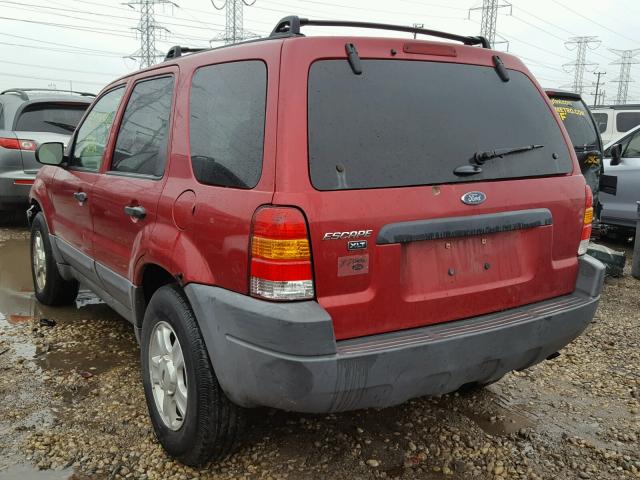 1FMYU93193KC66136 - 2003 FORD ESCAPE XLT RED photo 3