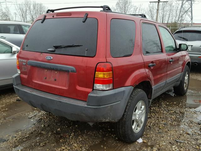 1FMYU93193KC66136 - 2003 FORD ESCAPE XLT RED photo 4