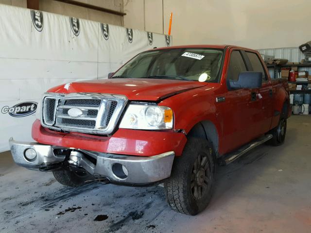 1FTPW04577KC95258 - 2007 FORD F150 SUPER RED photo 2