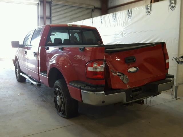 1FTPW04577KC95258 - 2007 FORD F150 SUPER RED photo 3