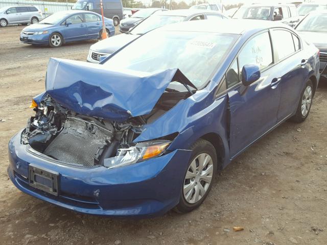 19XFB2F50CE362022 - 2012 HONDA CIVIC LX BLUE photo 2