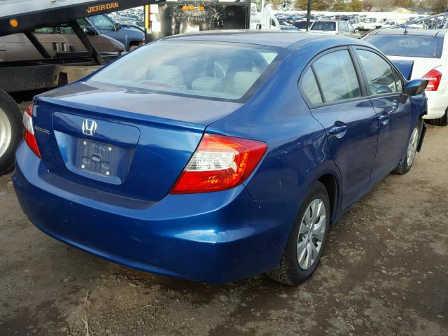 19XFB2F50CE362022 - 2012 HONDA CIVIC LX BLUE photo 4