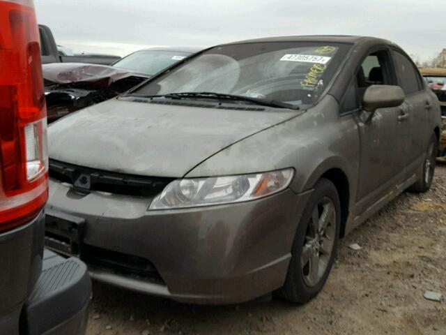 2HGFA16868H314738 - 2008 HONDA CIVIC EX GRAY photo 2