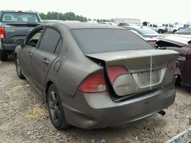 2HGFA16868H314738 - 2008 HONDA CIVIC EX GRAY photo 3